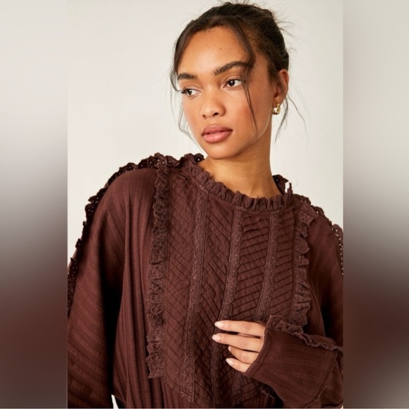 FREE PEOPLE MORE ROMANCE SHIRT TOP BLOUSE SIZE S MSRP $128.00 NWT - Picture 4 of 13